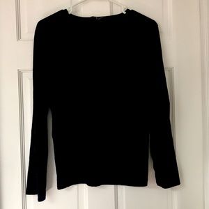 Long sleeved black T shirt